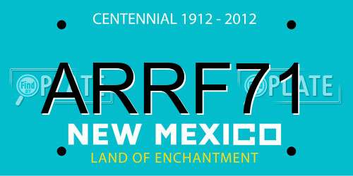 ARRF71 New Mexico License Plate