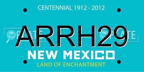 ARRH29 New Mexico License Plate