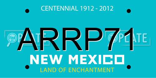 ARRP71 New Mexico License Plate