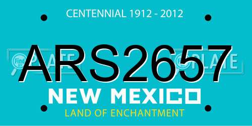 ARS2657 New Mexico License Plate
