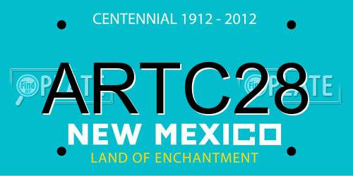 ARTC28 New Mexico License Plate