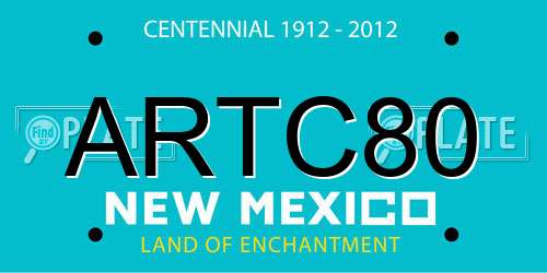 ARTC80 New Mexico License Plate