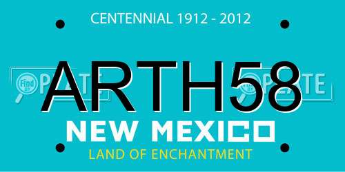ARTH58 New Mexico License Plate