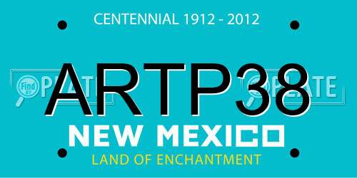 ARTP38 New Mexico License Plate