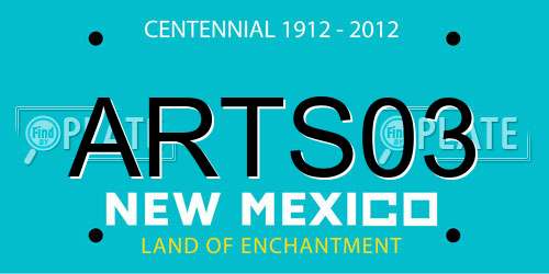 ARTS03 New Mexico License Plate
