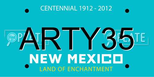 ARTY35 New Mexico License Plate