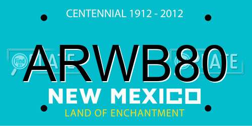 ARWB80 New Mexico License Plate