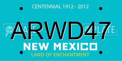 ARWD47 New Mexico License Plate