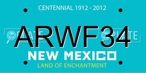 ARWF34 New Mexico License Plate