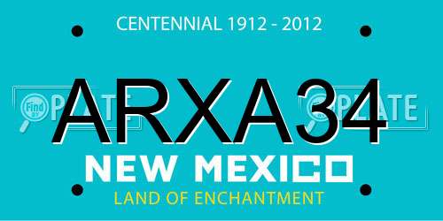 ARXA34 New Mexico License Plate