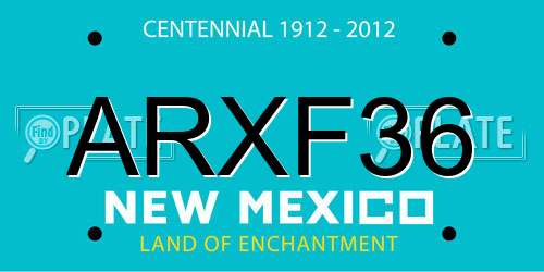 ARXF36 New Mexico License Plate