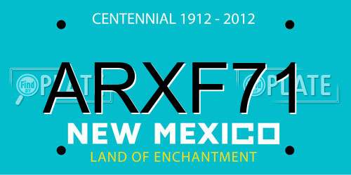 ARXF71 New Mexico License Plate