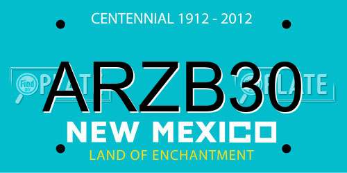ARZB30 New Mexico License Plate