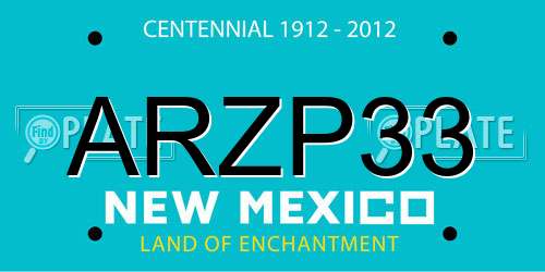 ARZP33 New Mexico License Plate