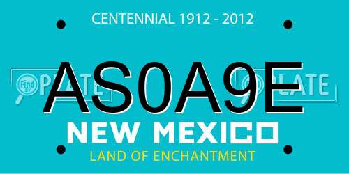 AS0A9E New Mexico License Plate