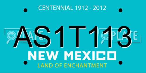 AS1T113 New Mexico License Plate