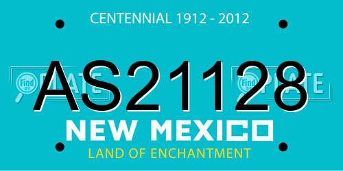 AS21128 New Mexico License Plate