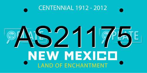 AS21175 New Mexico License Plate