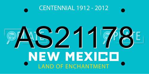 AS21178 New Mexico License Plate