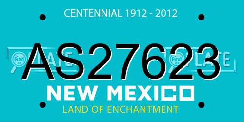 AS27623 New Mexico License Plate