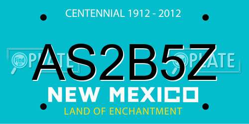 AS2B5Z New Mexico License Plate