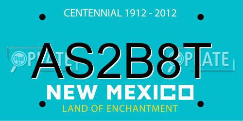 AS2B8T New Mexico License Plate