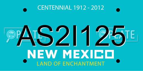AS2I125 New Mexico License Plate