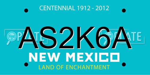 AS2K6A New Mexico License Plate