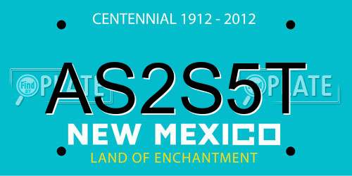 AS2S5T New Mexico License Plate