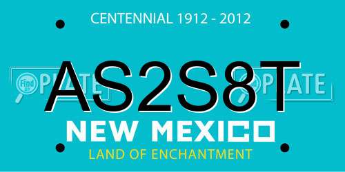AS2S8T New Mexico License Plate