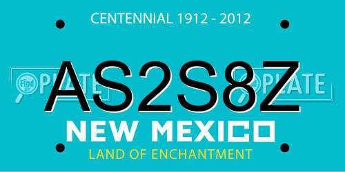 AS2S8Z New Mexico License Plate