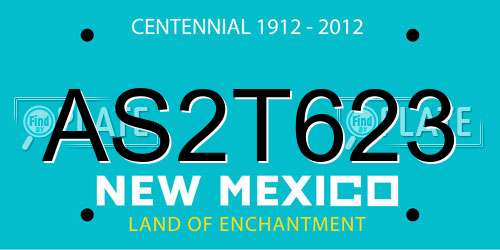 AS2T623 New Mexico License Plate