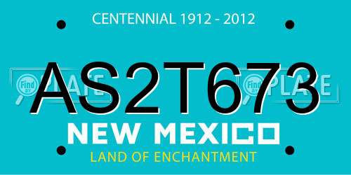 AS2T673 New Mexico License Plate