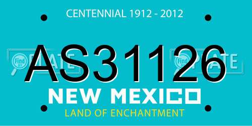 AS31126 New Mexico License Plate
