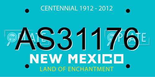 AS31176 New Mexico License Plate