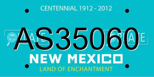 AS35060 New Mexico License Plate