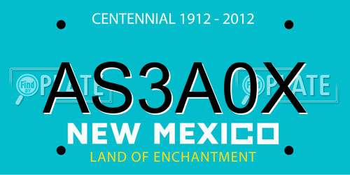 AS3A0X New Mexico License Plate