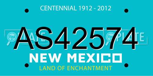 AS42574 New Mexico License Plate