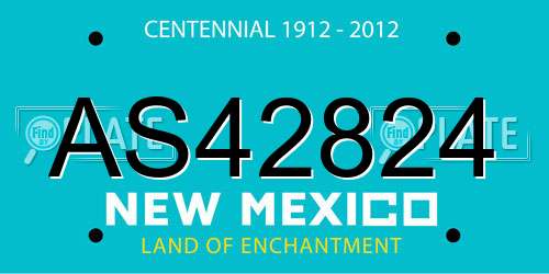 AS42824 New Mexico License Plate