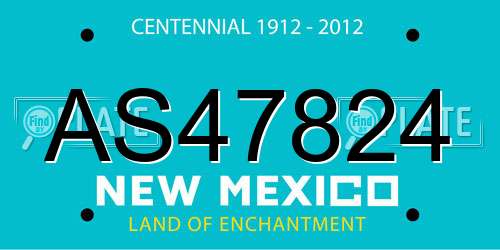AS47824 New Mexico License Plate