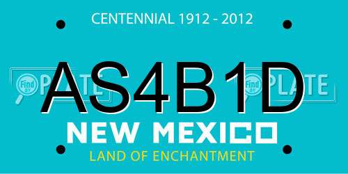 AS4B1D New Mexico License Plate