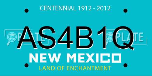 AS4B1Q New Mexico License Plate