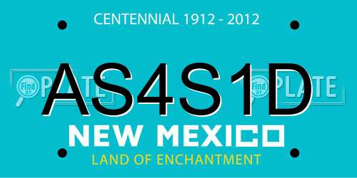 AS4S1D New Mexico License Plate