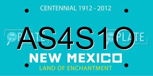 AS4S1O New Mexico License Plate