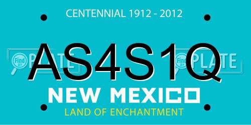 AS4S1Q New Mexico License Plate