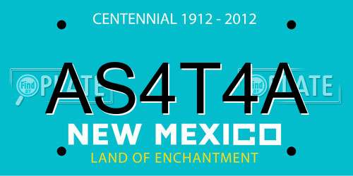 AS4T4A New Mexico License Plate