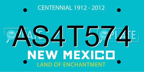AS4T574 New Mexico License Plate