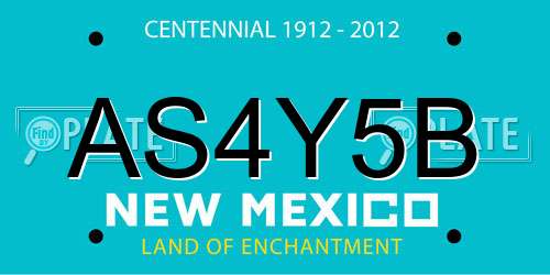AS4Y5B New Mexico License Plate