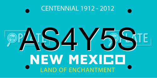 AS4Y5S New Mexico License Plate