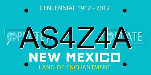AS4Z4A New Mexico License Plate